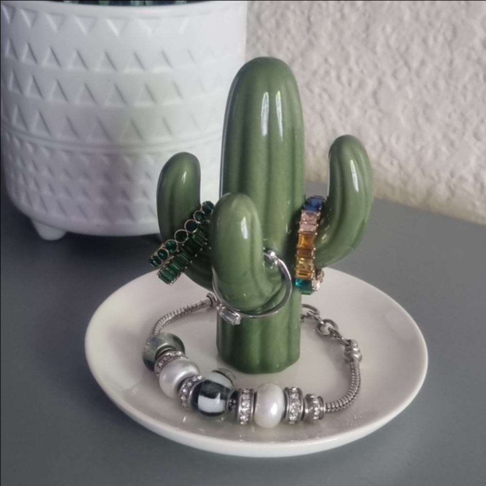 Michaels Green Cactus Jewelry Organizer